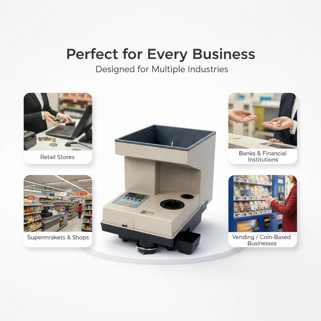 FL-300 Coin Counting Machine FL-300 coin counting machine with multi-currency support and accurate sorting system