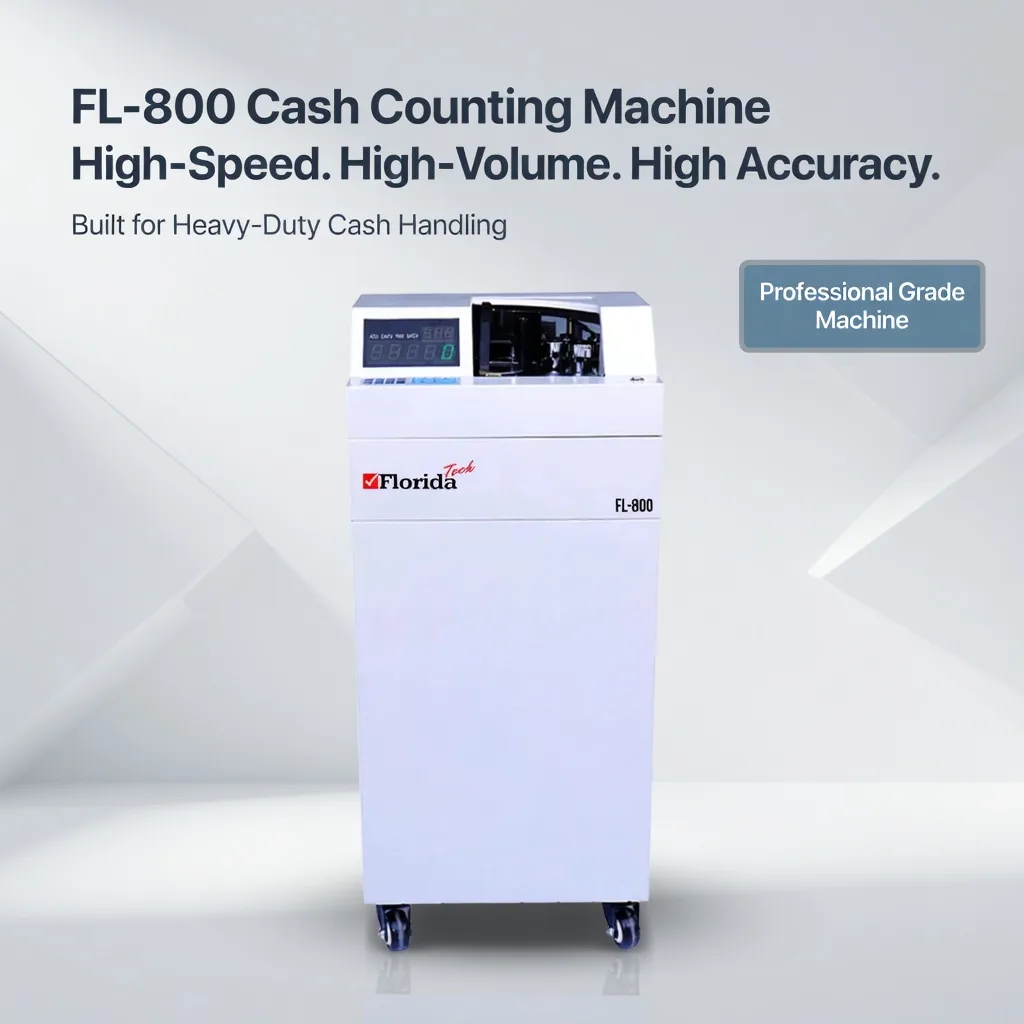 FL-800 cash counting machine for high volume counting with advanced detection system