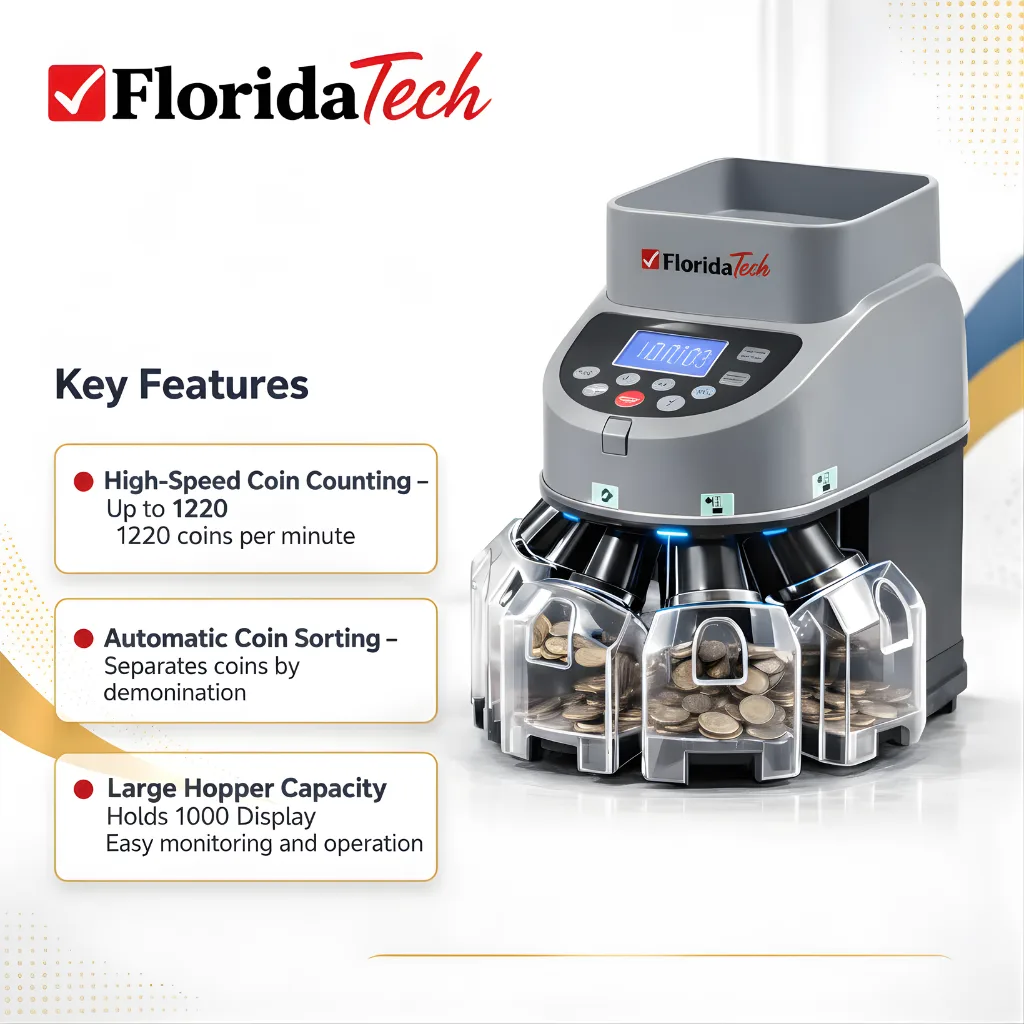Florida Tech FL-333 Professional Coin Counter Machine